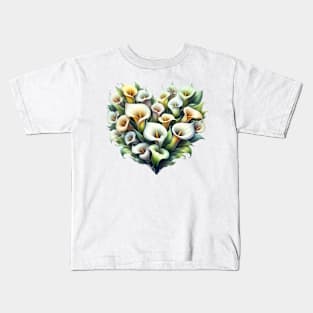 Heart Shaped Flowers Kids T-Shirt